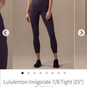 GUC Lululemon Invigorate 7/8 Tight (25")